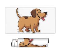 JIAGLINDE Funny Dachshund Dog Print Oversize Cloth Mousepad 16x29.5 in, Non Slip Washable Rubber Base Keyboard Pad for Office Laptops Desktop Wireless Mice