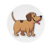 JIAGLINDE Funny Dachshund Dog Print Round Cloth Mousepad, Non Slip Washable Rubber Base Mousepad for Office Desktop Laptops Wireless Mice 8in