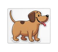 JIAGLINDE Funny Dachshund Dog Print Square Cloth Mousepad, Non Slip Washable Rubber Base Mousepad for Office Desktop Laptops Wireless Mice 7x9 in