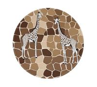 JIAGLINDE Giraffe Print Print Round Cloth Mousepad, Non Slip Washable Rubber Base Mousepad for Office Desktop Laptops Wireless Mice 8in