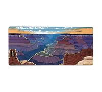 JIAGLINDE Grand Canyon Print Oversize Cloth Mousepad 16x35.5 in, Non Slip Washable Rubber Base Keyboard Pad for Office Laptops Desktop Wireless Mice