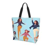 JIAGLINDE Gymnastics Game Print Tote Bag Women Single Shoulder Leisure Bag Multi-Purpose Large Shopping Bag