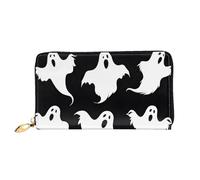 JIAGLINDE Halloween Goth Print Men'S And Women'S Leather Wallet,Mobile Phone Bag,Soft Leather Printed Zipper Coin Purse,Multi Card Slot Wallet