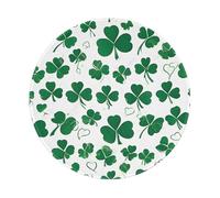JIAGLINDE Happy St Patrick's Day Print Round Cloth Mousepad, Non Slip Washable Rubber Base Mousepad for Office Desktop Laptops Wireless Mice 8in