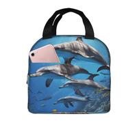 JIAGLINDE Killer Whale Print Print Insulated Lunch Bag, Large Capacity Office Lunch Box With Handle, Reusable Men Women Refrigerated And Insulated Picnic Bag.