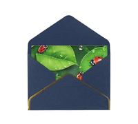 JIAGLINDE Leaves And Ladybugs Print Advanced Feeling Blank Greeting Cards Pearl Paper Envelopes Anniversary Cards Thank You Cards,Wedding Wishes Birthday Thanksgiving Christmas Card.