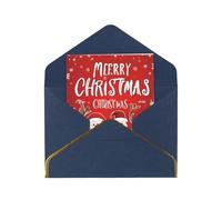 JIAGLINDE Merry Christmas Print Advanced Feeling Blank Greeting Cards Pearl Paper Envelopes Anniversary Cards Thank You Cards,Wedding Wishes Birthday Thanksgiving Christmas Card.