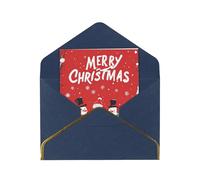 JIAGLINDE Merry Xmas Print Advanced Feeling Blank Greeting Cards Pearl Paper Envelopes Anniversary Cards Thank You Cards,Wedding Wishes Birthday Thanksgiving Christmas Card.
