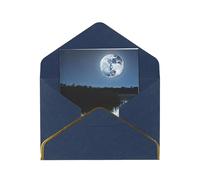 JIAGLINDE Moonlit Canoe Allagash River Print Advanced Feeling Blank Greeting Cards Pearl Paper Envelopes Anniversary Cards Thank You Cards,Wedding Wishes Birthday Thanksgiving Christmas Card.