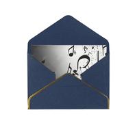 JIAGLINDE Music Notes Print Print Advanced Feeling Blank Greeting Cards Pearl Paper Envelopes Anniversary Cards Thank You Cards,Wedding Wishes Birthday Thanksgiving Christmas Card.