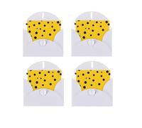 JIAGLINDE Mustard Yellow And Black Print Pearl Paper Envelopes Love Buttons Blank Greeting Cards, Anniversary Cards Thank You Cards Holiday Cards Wedding Cards.