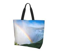 JIAGLINDE Niagara Falls Print Tote Bag Women Single Shoulder Leisure Bag Multi-Purpose Large Shopping Bag
