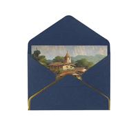 JIAGLINDE Old Viking Boat Print Advanced Feeling Blank Greeting Cards Pearl Paper Envelopes Anniversary Cards Thank You Cards,Wedding Wishes Birthday Thanksgiving Christmas Card.