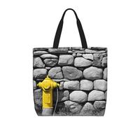 JIAGLINDE Pebble Stone Print Tote Bag Women Single Shoulder Leisure Bag Multi-Purpose Large Shopping Bag.