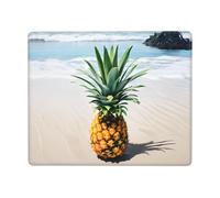 JIAGLINDE Pineapple by The Sea Print Square Cloth Mousepad, Non Slip Washable Rubber Base Mousepad for Office Desktop Laptops Wireless Mice 7x9 in