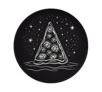 JIAGLINDE Pizza Constellation Print Round Cloth Mousepad, Non Slip Washable Rubber Base Mousepad for Office Desktop Laptops Wireless Mice 8in