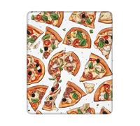 JIAGLINDE Pizza Pattern Print Square Cloth Mousepad, Non Slip Washable Rubber Base Mousepad for Office Desktop Laptops Wireless Mice 10x12 in.