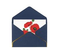 JIAGLINDE Poppy Flowers Print Advanced Feeling Blank Greeting Cards Pearl Paper Envelopes Anniversary Cards Thank You Cards,Wedding Wishes Birthday Thanksgiving Christmas Card.