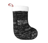 JIAGLINDE Programmer Programming Code Print Christmas Decorative Stockings Fireplace Christmas Tree Gift Bag BedHead Hanging Decorative Plush Christmas Socks, 17.7 in