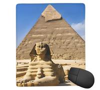 JIAGLINDE Pyramids of Egypt Print Square Cloth Mousepad, Non Slip Washable Rubber Base Mousepad for Office Desktop Laptops Wireless Mice 7x9 in