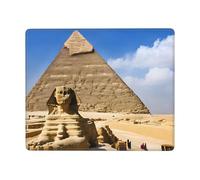 JIAGLINDE Pyramids of Egypt Print Square Cloth Mousepad, Non Slip Washable Rubber Base Mousepad for Office Desktop Laptops Wireless Mice 7x9 in