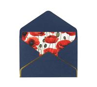 JIAGLINDE Red Poppy Flower Print Advanced Feeling Blank Greeting Cards Pearl Paper Envelopes Anniversary Cards Thank You Cards,Wedding Wishes Birthday Thanksgiving Christmas Card.