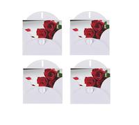 JIAGLINDE Rose Print Blank Greeting Cards, Love Buttons, Pearl Paper Envelopes Suitable For Various Occasions - Anniversary Cards, Thank You Cards, Holiday Cards, Wedding Cards, Congratulations.