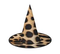 JIAGLINDE Rough Leopard Print Print Halloween Cone Witch Hat Cosplay For Wizards Masquerade Halloween Party Accessories.