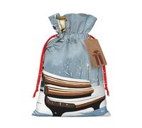 JIAGLINDE Snow Falling In The Park Print Christmas Gift Bags Xmas Present Bags With Gift Tag Candy Bags For Wrapping Gifts For Halloween Birthday Wedding (S/M).