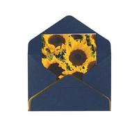 JIAGLINDE Sunflowers Print Advanced Feeling Blank Greeting Cards Pearl Paper Envelopes Anniversary Cards Thank You Cards,Wedding Wishes Birthday Thanksgiving Christmas Card.