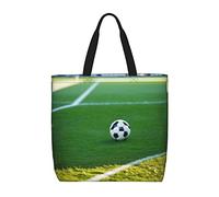 JIAGLINDE The Ball On The Football Field Print Tote Bag Women Single Shoulder Leisure Bag Multi-Purpose Large Shopping Bag.