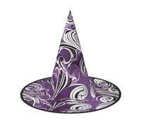 JIAGLINDE The Sea Witch Inspired Print Halloween Cone Witch Hat Cosplay For Wizards Masquerade Halloween Party Accessories.