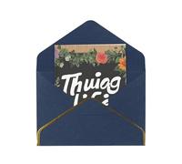 JIAGLINDE Thug Life Flowers Print Advanced Feeling Blank Greeting Cards Pearl Paper Envelopes Anniversary Cards Thank You Cards,Wedding Wishes Birthday Thanksgiving Christmas Card.