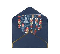 JIAGLINDE Women'S Nutcracker Ballet Xmas Dance Print Advanced Feeling Blank Greeting Cards Pearl Paper Envelopes Anniversary Cards Thank You Cards,Wedding Wishes Birthday Thanksgiving Christmas Card.