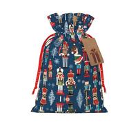 JIAGLINDE Women'S Nutcracker Ballet Xmas Dance Print Christmas Gift Bags Xmas Present Bags With Gift Tag Candy Bags For Wrapping Gifts For Halloween Birthday Wedding (S/M).