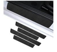 JIAHAI 4Pcs Car Door Sill Protector for Audi A6 Avant C8 4K I 2018-2024, Carbon Fiber Door Sill Kick Plate Protector Auto Door Entry Guards Sill Scuff Cover Panel Step Protector