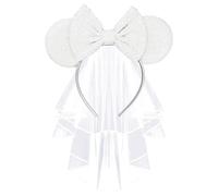 JIAHANG Mouse Ear headband Fashion hairband with Veil for Women Girls