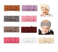 JIAHANG QYB9197 9 Pack Baby Bowknot Turban Headbands Stretchy Newborn Toddler Girls