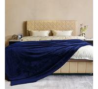 JIAHANNHA Fleece Blanket King Size Navy Blue 108 by 90 Inches Throw Blankets for Bed Sofa Couch 280GSM,Super Soft Cozy and Luxury Bed Blanket for All Season