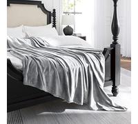 JIAHANNHA Fleece Blanket Queen Size Grey Throw Blankets for Bed Sofa Couch 300GSM,Super Soft Cozy and Luxury Bed Blanket for All Season,90 by 90 Inches
