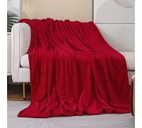 JIAHANNHA Red Throw Blanket Decorations Thin Fleece Blanket 50"x60",Super Soft Cozy Plush Throw Blanket for Couch Sofa Bed,Warm and Lightweight Velvet Bed Blankets for Adults