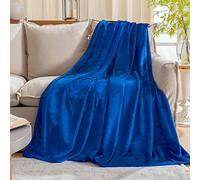 JIAHANNHA Royal Blue Throw Blanket Fleece Blanket Throw Size(50 by 70 Inches),Super Soft Cozy Plush Blanket for Couch Sofa Bed,Lightweight Warm Bed Blankets for Adults,All Season