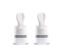 JIAHAO 2 Pcs Nipple Corrector - Twist Nipple Puller for Flat and Inverted Nipples, Nipple Cups for Nursing Mommy/Women Medical Equipment (White, 1.5 Inch)