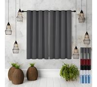 JIAHAO Blackout Curtains for Bedroom 240 x 220 cm Drop Eyelet, Lightweight, Curtain Thermal Insulated Crushed Velvet Curtains for Bedroom,1 Panels, Dark Grey