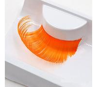 JIAHAO New Sexy Fun Ladies Styles Handmade Reusable Long Thick Fancy Party Feather False Eyelashes Makeup Eye Lashes (Orange)