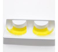JIAHAO New Sexy Fun Ladies Styles Handmade Reusable Long Thick Fancy Party Feather False Eyelashes Makeup Eye Lashes (Yellow)