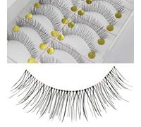 JIAHAO Tai Wan 100% Handmade False Eyelashes #217 Transparent Stem Classical Eyelashes Make-up (30Pairs)