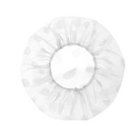 JIAHAO Waterproof Shower Cap, EVA Material, Heart Pattern Design, 2-Pack, White