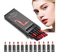 JIAHAO Women 12pcs Makeup Matte Lip Liner Set Waterproof Long Lasting Lip Pencil Makeup Set