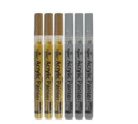 JIAHG 6PCS Water-Based Acrylic Paint Marker Pens DIY Art Painting Drawing Writing Pen Artistic Graffiti Pen for Mugs Canvas Plastic Ceramic Wood Glass Stone